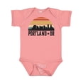 thumbnail image 1 of Inktastic Portland Oregon Skyline Retro Sunset Boys or Girls Baby Bodysuit, 1 of 5