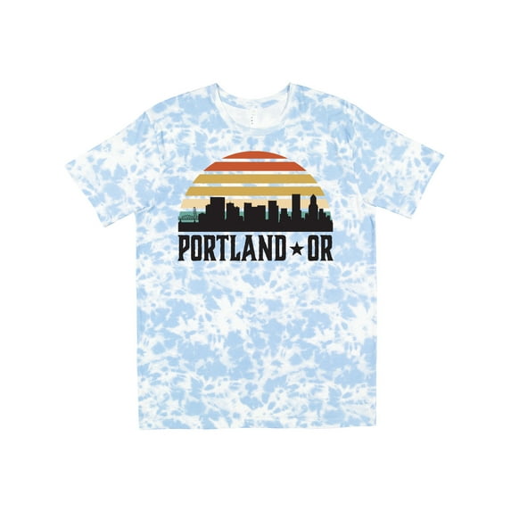 Inktastic Portland Oregon Skyline Retro Sunset T-Shirt