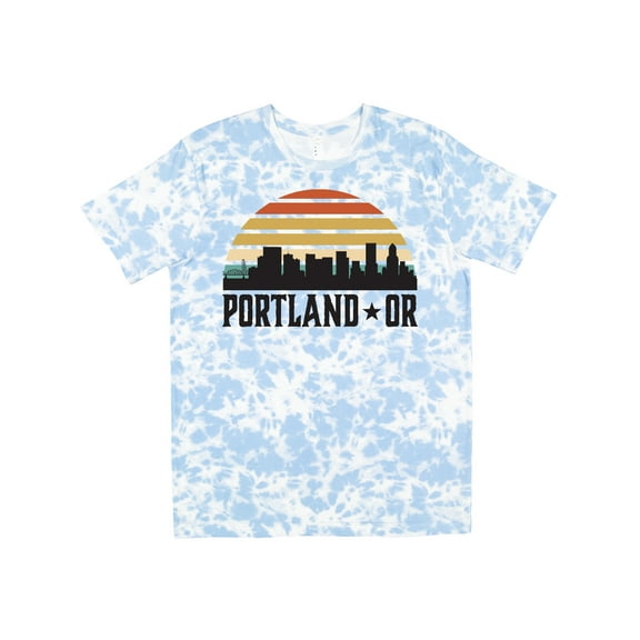 Inktastic Portland Oregon Skyline Retro Sunset T-Shirt