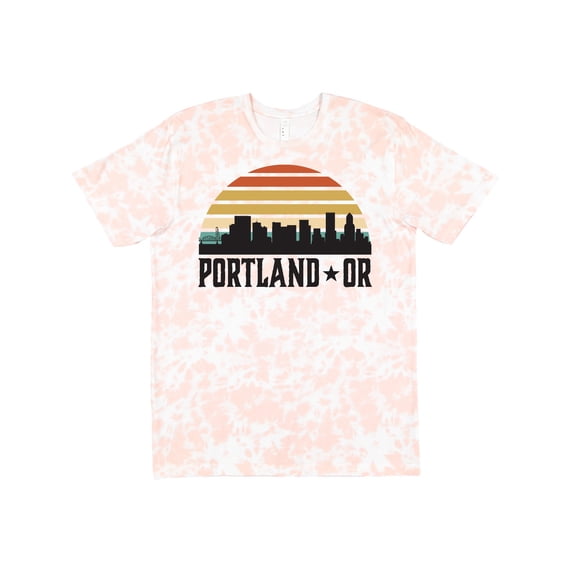 Inktastic Portland Oregon Skyline Retro Sunset T-Shirt