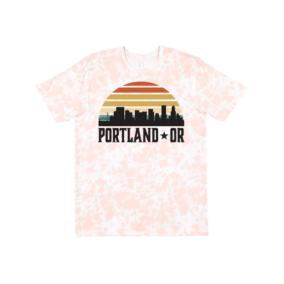 Inktastic Portland Oregon Skyline Retro Sunset T-Shirt