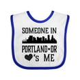 thumbnail image 1 of Inktastic Portland Oregon Someone Loves Me Skyline Boys or Girls Baby Bib, 1 of 4