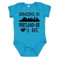 thumbnail image 1 of Inktastic Portland Oregon Someone Loves Me Skyline Boys or Girls Baby Bodysuit, 1 of 5