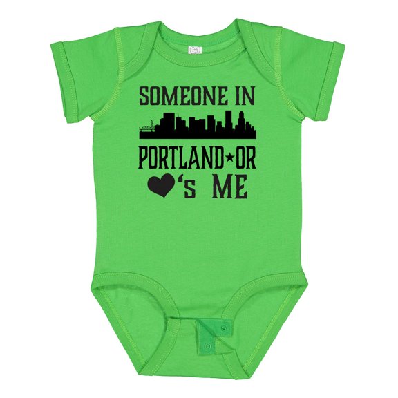 Inktastic Portland Oregon Someone Loves Me Skyline Boys or Girls Baby Bodysuit