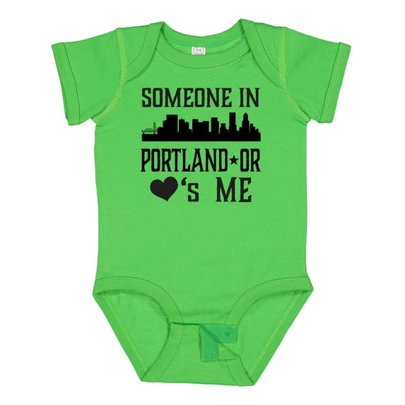 Inktastic Portland Oregon Someone Loves Me Skyline Boys or Girls Baby Bodysuit