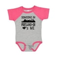 thumbnail image 1 of Inktastic Portland Oregon Someone Loves Me Skyline Boys or Girls Baby Bodysuit, 1 of 5