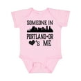 thumbnail image 1 of Inktastic Portland Oregon Someone Loves Me Skyline Boys or Girls Baby Bodysuit, 1 of 5