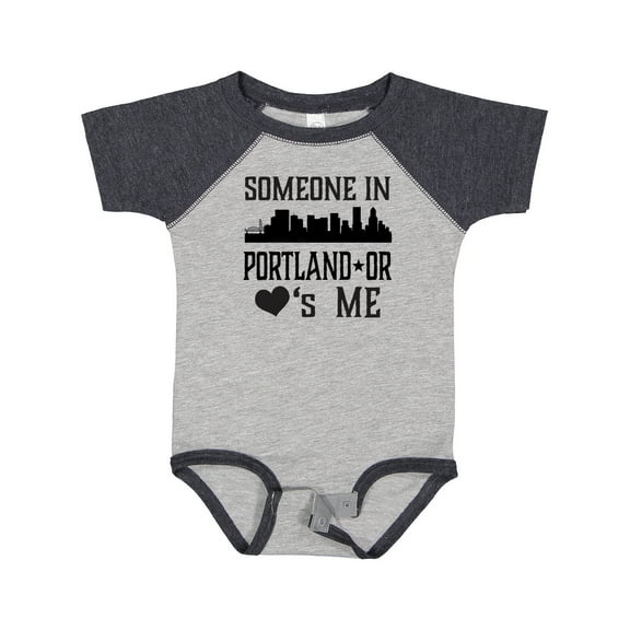 Inktastic Portland Oregon Someone Loves Me Skyline Boys or Girls Baby Bodysuit