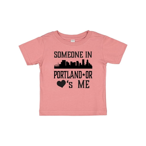 Inktastic Portland Oregon Someone Loves Me Skyline Boys or Girls Baby T-Shirt