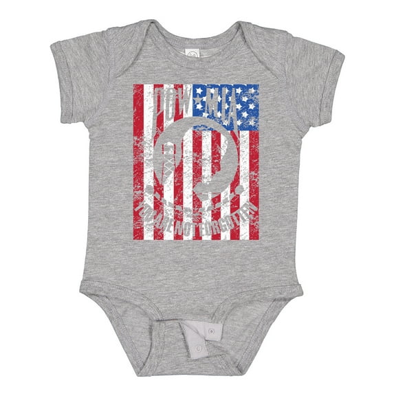 Inktastic Pow Mia Distressed Flag Boys or Girls Baby Bodysuit