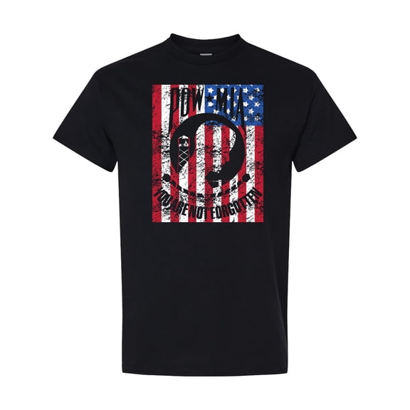 Inktastic Pow Mia Distressed Flag T-Shirt