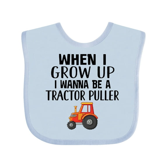 Inktastic Power Pulling Future Tractor Puller Boys or Girls Baby Bib
