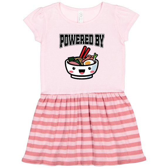 Inktastic Powered By Ramen Cute Noodles Gift Toddler Girl Dress