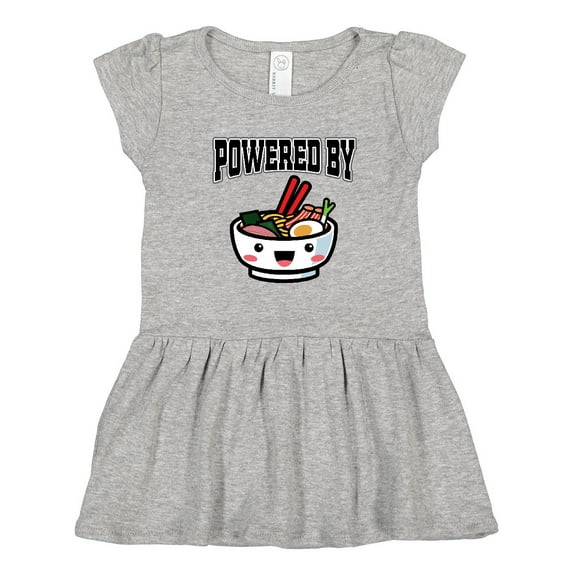 Inktastic Powered By Ramen Cute Noodles Girls Toddler Dress