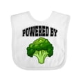 thumbnail image 1 of Inktastic Powered by Broccoli Boys or Girls Baby Bib, 1 of 4