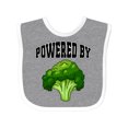 thumbnail image 1 of Inktastic Powered by Broccoli Boys or Girls Baby Bib, 1 of 4