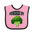 thumbnail image 1 of Inktastic Powered by Broccoli Boys or Girls Baby Bib, 1 of 4