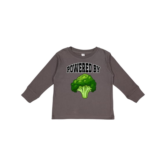 Inktastic Powered by Broccoli Boys or Girls Long Sleeve Toddler T-Shirt