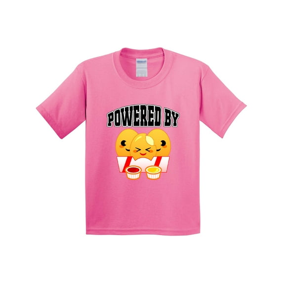 Inktastic Powered by Chicken Nuggets Youth T-Shirt