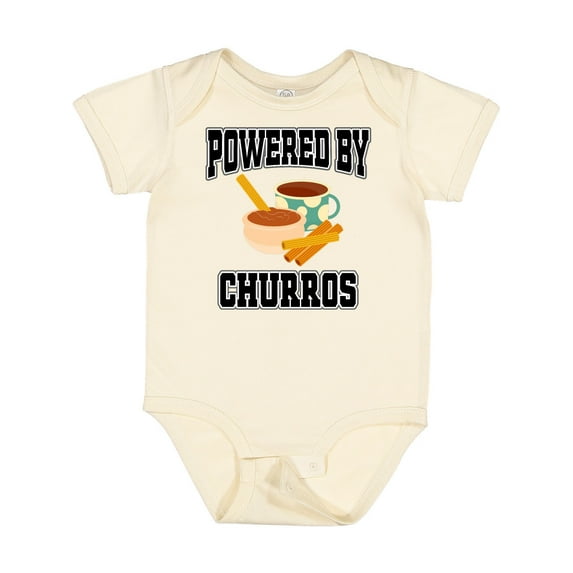 Inktastic Powered by Churros and Chocolate Boys or Girls Baby Bodysuit
