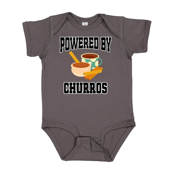 Inktastic Powered by Churros and Chocolate Boys or Girls Baby Bodysuit