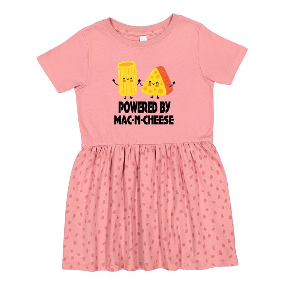 Inktastic Powered by Mac N Cheese Girls Toddler Dress