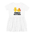 thumbnail image 1 of Inktastic Powered by Mac N Cheese Girls Toddler Dress, 1 of 5