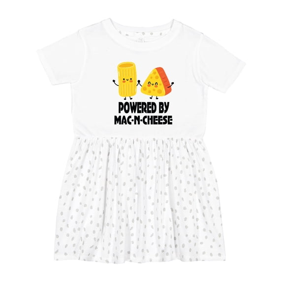 Inktastic Powered by Mac N Cheese Girls Toddler Dress