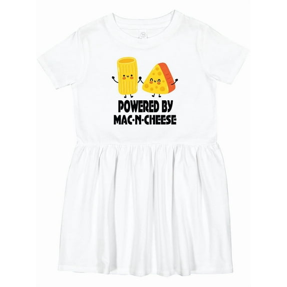 Inktastic Powered by Mac N Cheese Girls Toddler Dress