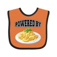 thumbnail image 1 of Inktastic Powered by Macaroni and Cheese Boys or Girls Baby Bib, 1 of 4