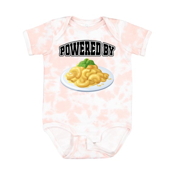 Inktastic Powered by Macaroni and Cheese Boys or Girls Baby Bodysuit