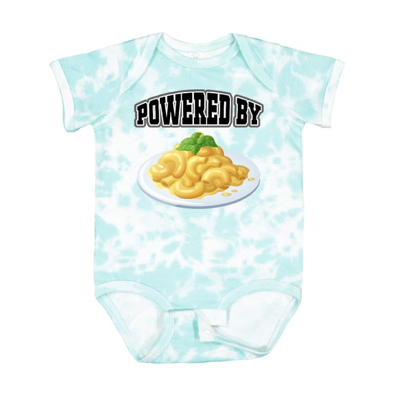 Inktastic Powered by Macaroni and Cheese Boys or Girls Baby Bodysuit