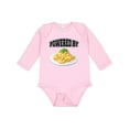 thumbnail image 1 of Inktastic Powered by Macaroni and Cheese Boys or Girls Long Sleeve Baby Bodysuit, 1 of 5
