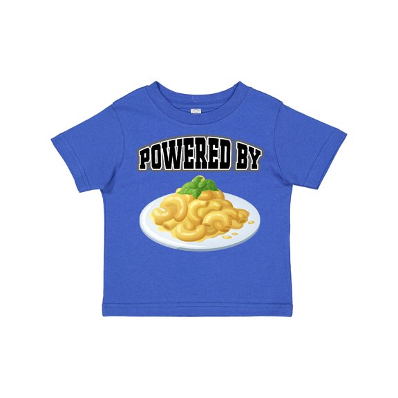 Inktastic Powered by Macaroni and Cheese Boys or Girls Toddler T-Shirt