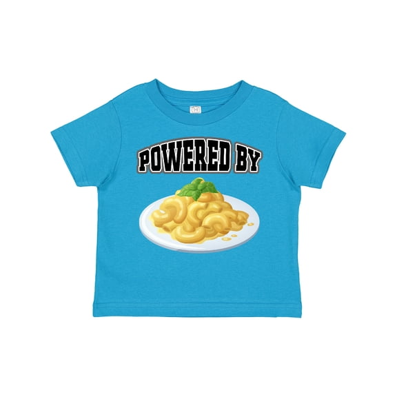 Inktastic Powered by Macaroni and Cheese Boys or Girls Toddler T-Shirt