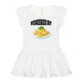 thumbnail image 1 of Inktastic Powered by Macaroni and Cheese Girls Baby Dress, 1 of 5