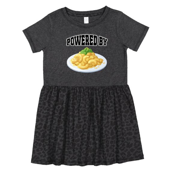 Inktastic Powered by Macaroni and Cheese Girls Toddler Dress