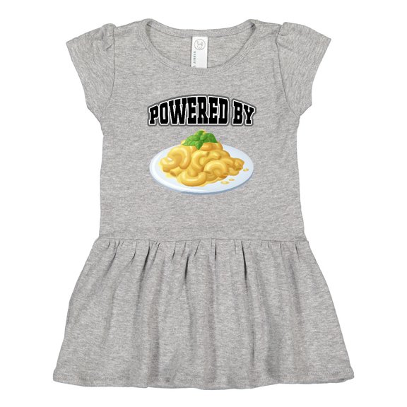 Inktastic Powered by Macaroni and Cheese Girls Toddler Dress