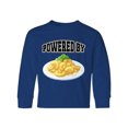 thumbnail image 1 of Inktastic Powered by Macaroni and Cheese Long Sleeve Youth T-Shirt, 1 of 5