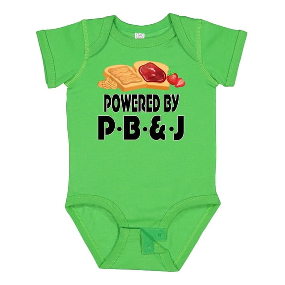Inktastic Powered by P B and J Peanut Butter Lover Boys or Girls Baby Bodysuit