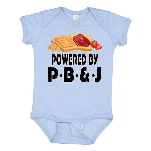 Inktastic Powered by P B and J Peanut Butter Lover Boys or Girls Baby Bodysuit