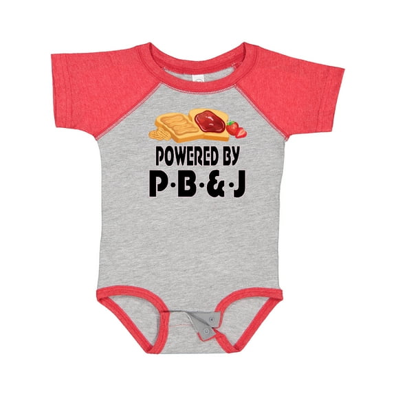 Inktastic Powered by P B and J Peanut Butter Lover Boys or Girls Baby Bodysuit