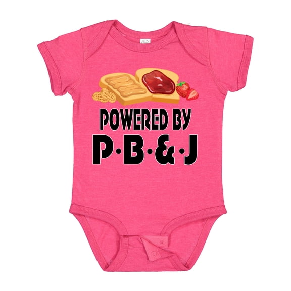 Inktastic Powered by P B and J Peanut Butter Lover Boys or Girls Baby Bodysuit