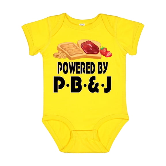 Inktastic Powered by P B and J Peanut Butter Lover Boys or Girls Baby Bodysuit