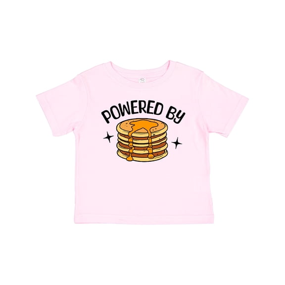 Inktastic Powered by Pancakes Boys or Girls Toddler T-Shirt