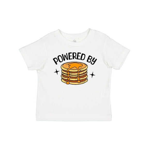 Inktastic Powered by Pancakes Boys or Girls Toddler T-Shirt