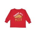 thumbnail image 1 of Inktastic Powered by Pizza Boys or Girls Long Sleeve Toddler T-Shirt, 1 of 5
