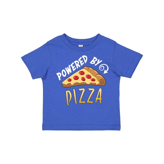 Inktastic Powered by Pizza Boys or Girls Toddler T-Shirt
