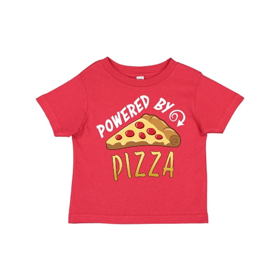 Inktastic Powered by Pizza Boys or Girls Toddler T-Shirt