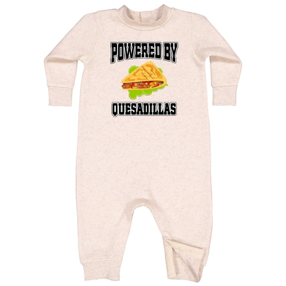 Inktastic Powered by Quesadillas Baby Fleece Romper